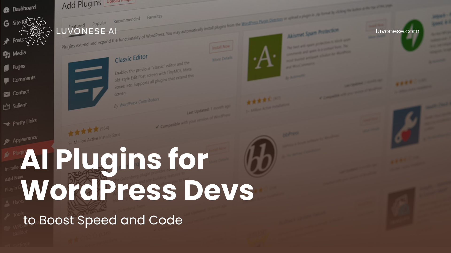 AI Plugins for WordPress Devs to Boost Speed and Code - Luvonese AI
